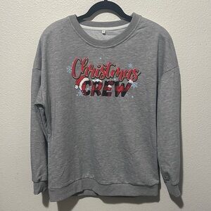 Gray Christmas Crew Sweatshirt
